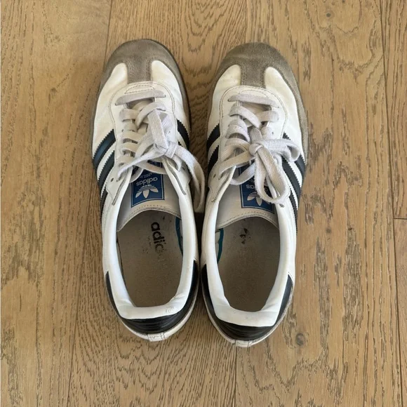 Adidas Samba White Leather Sneakers - Picture 3 of 5